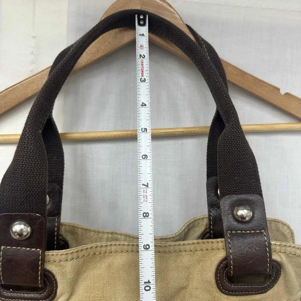 Fossil Key‎ Per Brown Fabric & Canvas Brown Floral Print Shoulder Bag 13